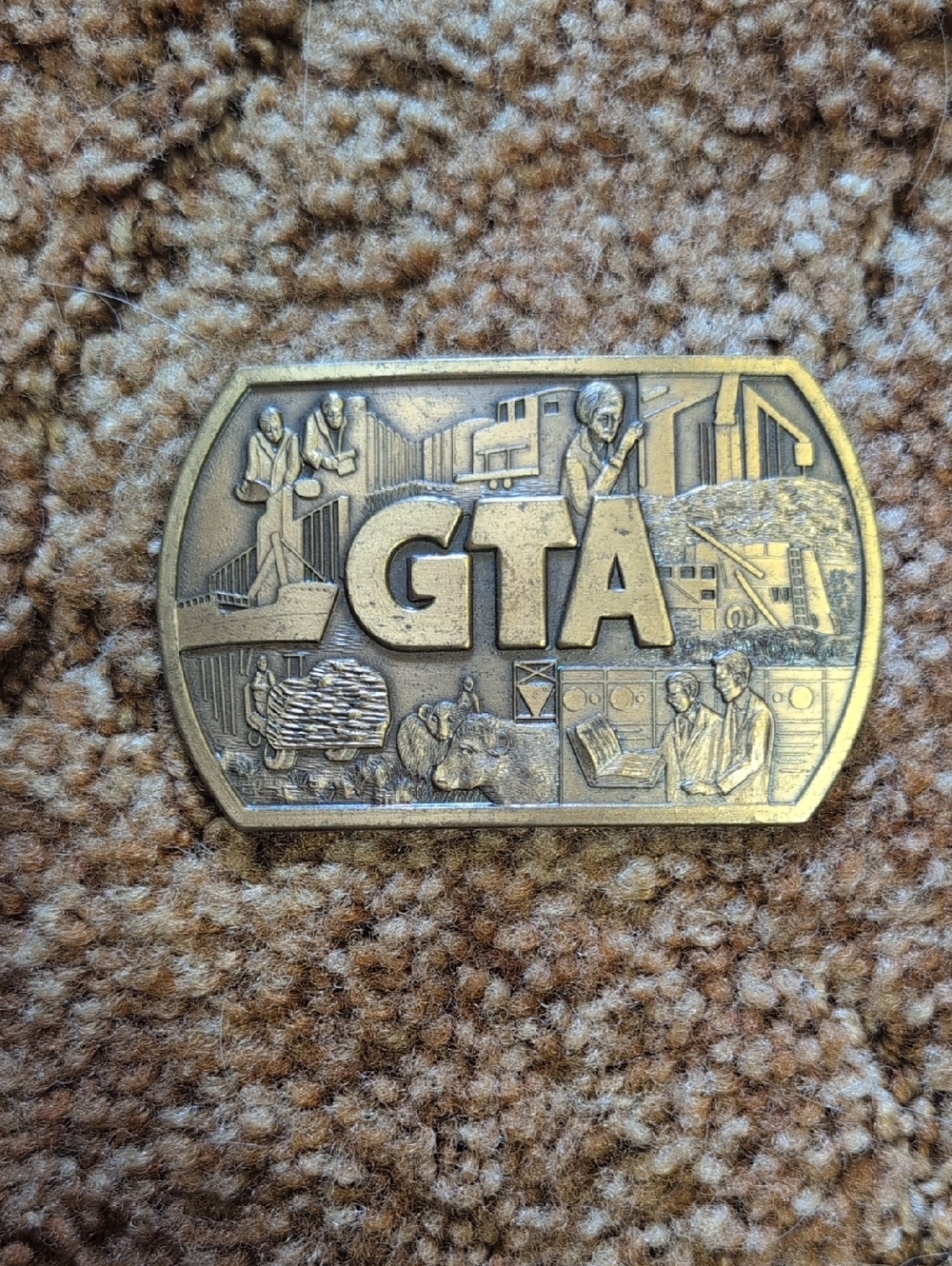 GTA Brass Commemorative Belt Buckle
